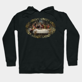 The Last Supper Eucharist Communion Holy Mass Jesus Passion of Christ Gethsemane Agony in the Garden Crucifix Catholic Dinning Restaurant Cook Juan de Juanes Hoodie